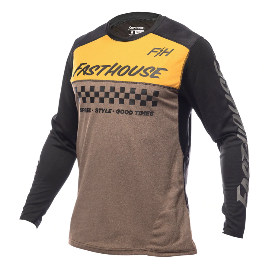 FastHouse Jersey Alloy Mesa LS Gld/ Brown - Rideshop