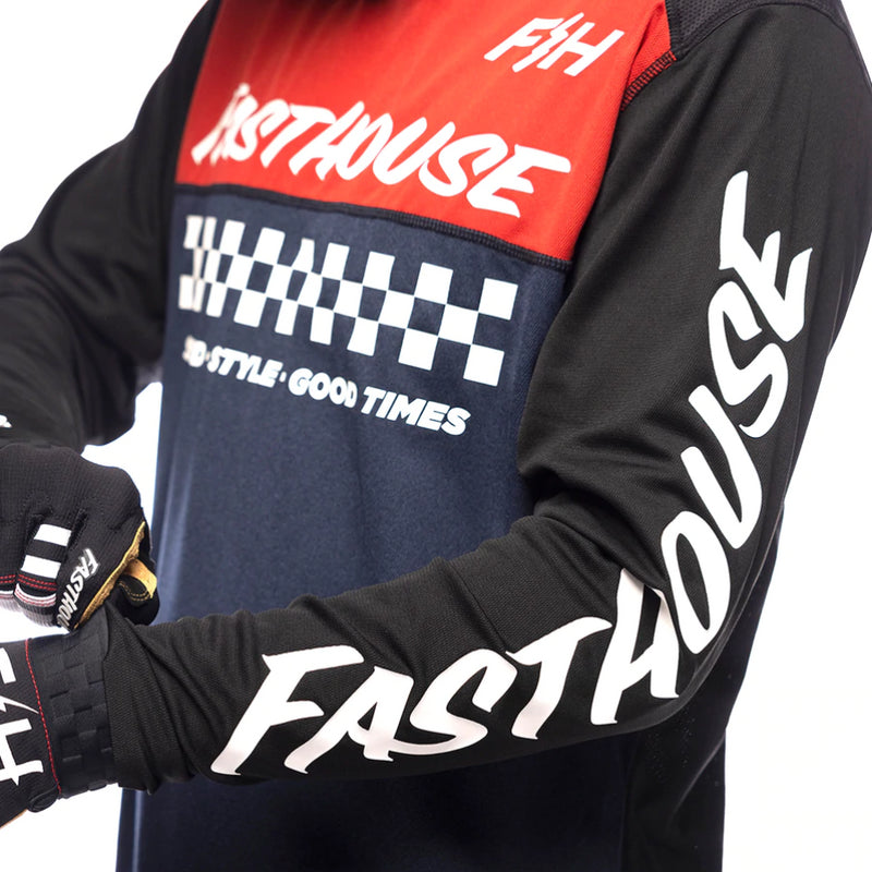 FastHouse Jersey Alloy Mesa LS Red/ Navy - Rideshop