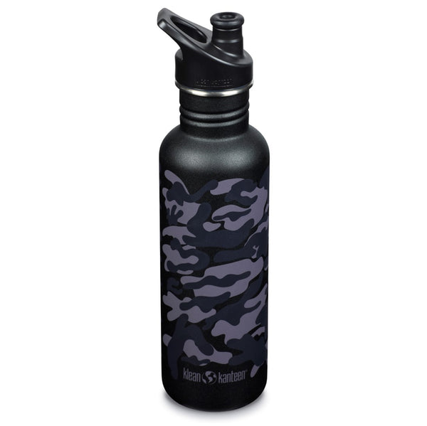 Klean Kanteen Botella Classic Sport 800 ml Black Camo - Rideshop