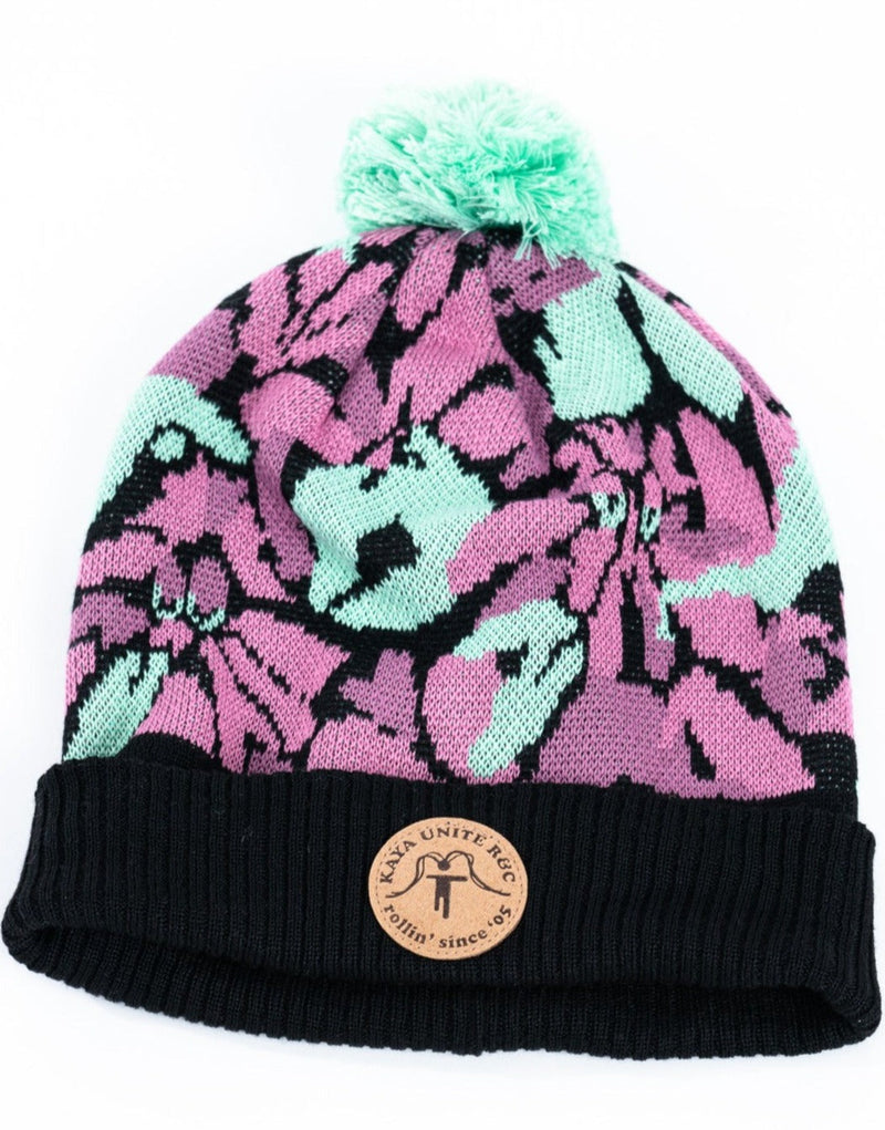 Kaya Unite Beanie Pompon Snow Floral - Rideshop