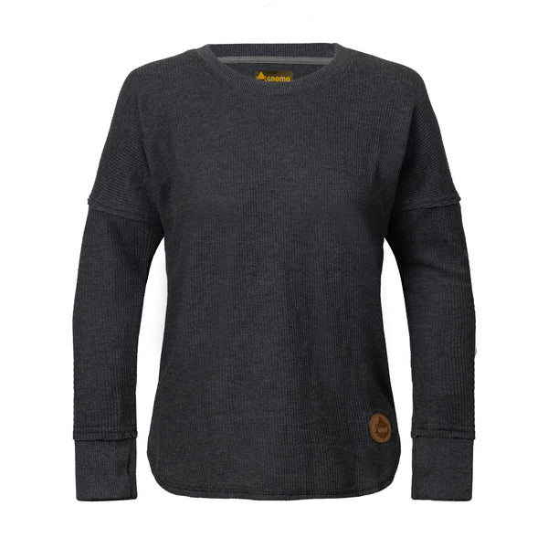 Gnomo Polera Lodlam Waffle Mujer DarkGrey - Rideshop