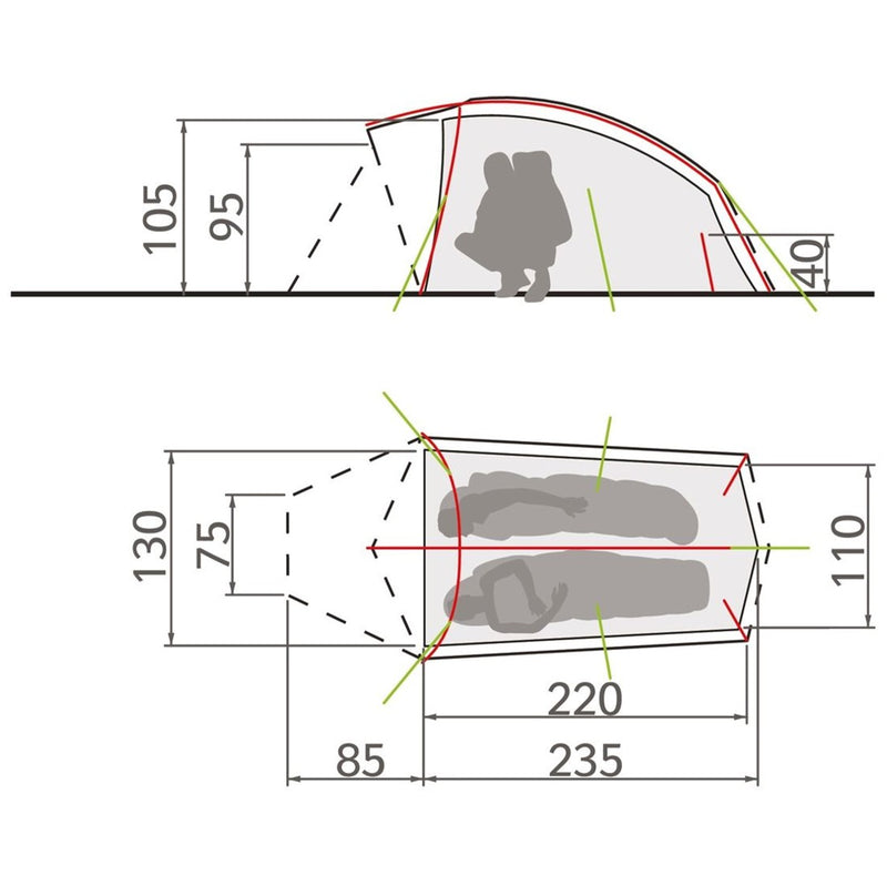 Carpa Taurus UL 2P Vaude - Rideshop