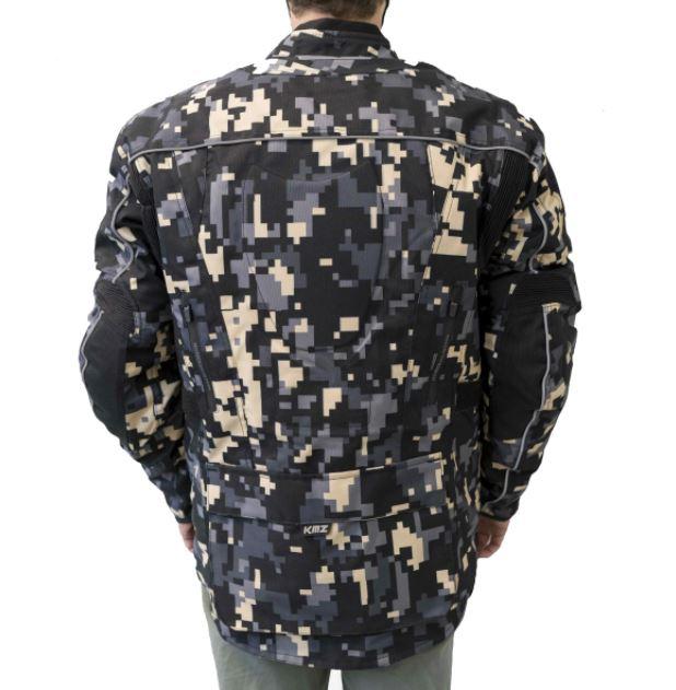Chaqueta Moto Iraq Camo Negro Khaki KMZ - Rideshop