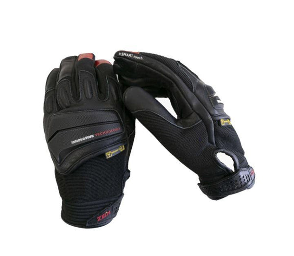 Guantes Moto Qatar Negro/Rojo KMZ - Rideshop