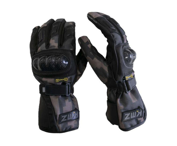 Guantes Moto Iraq II Negro/Blanco Camo KMZ - Rideshop