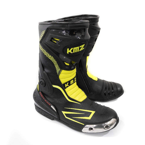 Botas Moto Kuwait Negro/Verde Fluor KMZ - Rideshop