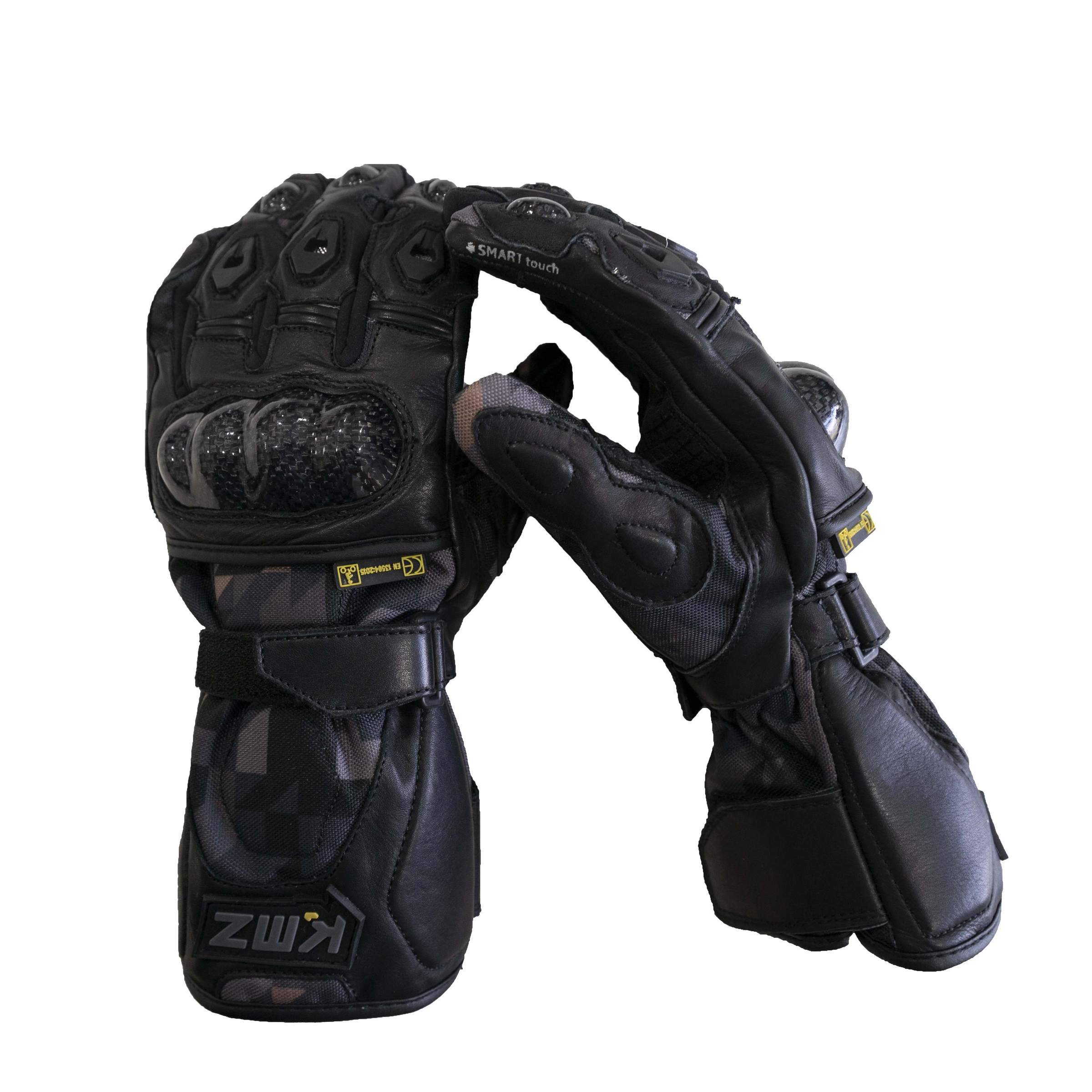 Guantes Moto Oman Negro/Gris Camo KMZ - Rideshop