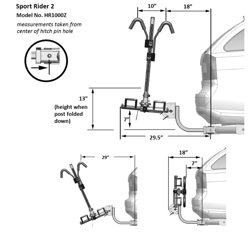 Porta Bicicleta Hollywood Sport Rider Plataforma 2 - Rideshop