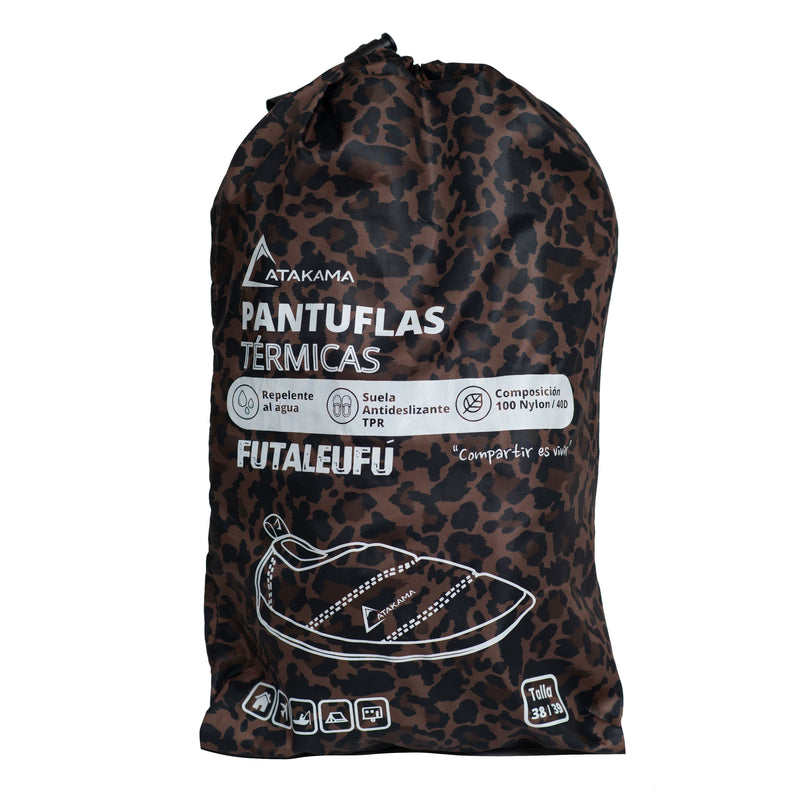 Pantufla Futaleufú Cafe Animal Print - Atakama Outdoor - Rideshop