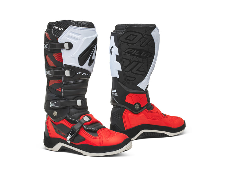 Bota de Moto Pilot Blk/Red/White Forma - Rideshop