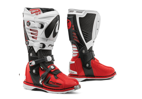 Bota de Moto Predator 2.0 Black/White/Red Forma - Rideshop