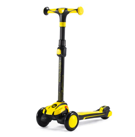 Royal Baby Scooter D3 Patent T-Bar Suspension Yellow - Rideshop