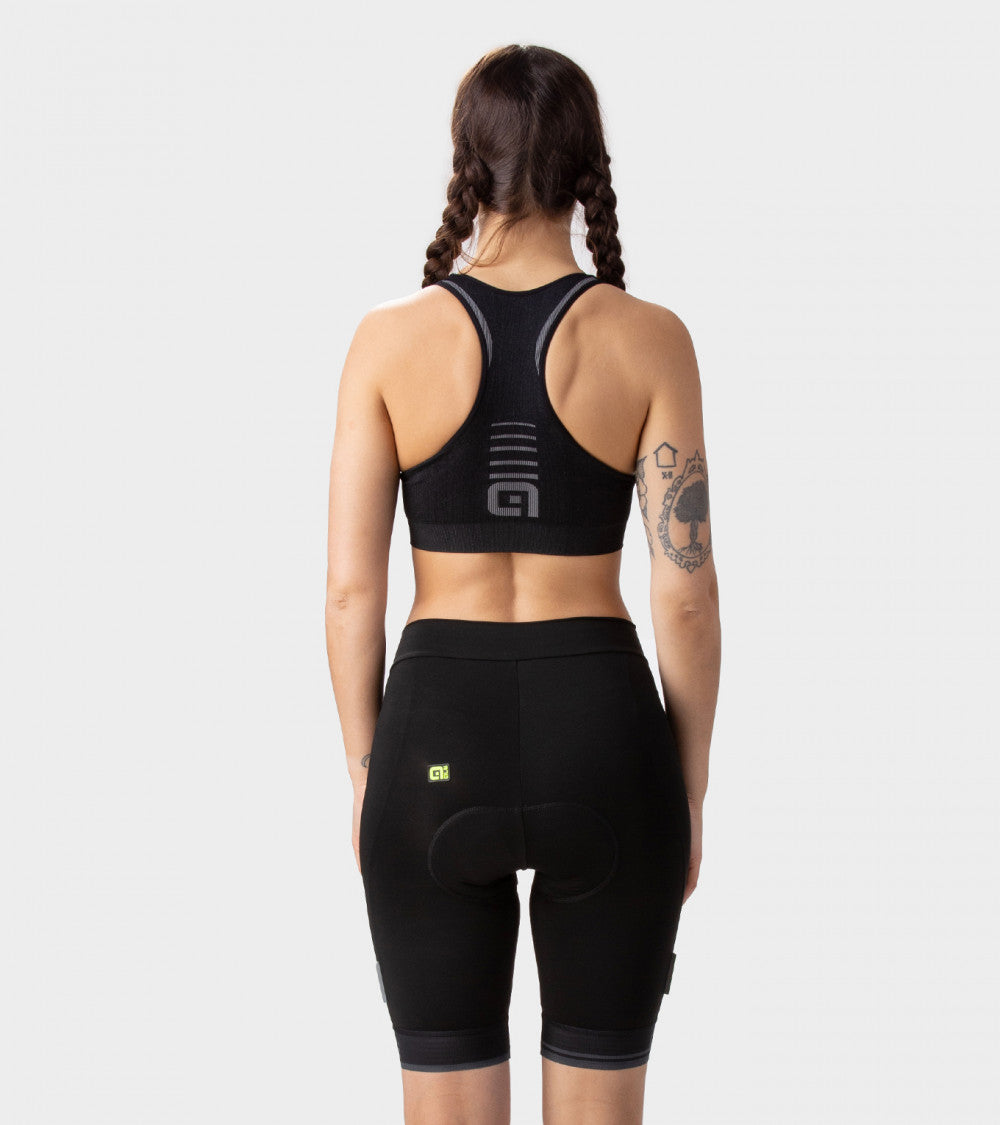 Ale Shorts Solid Classico Ll Neg/Gris Mujer - Rideshop