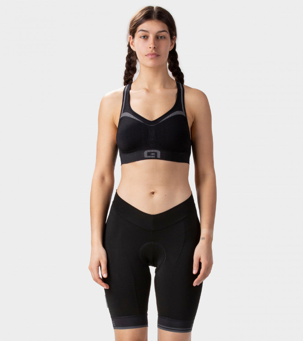 Ale Shorts Solid Classico Ll Neg/Gris Mujer - Rideshop
