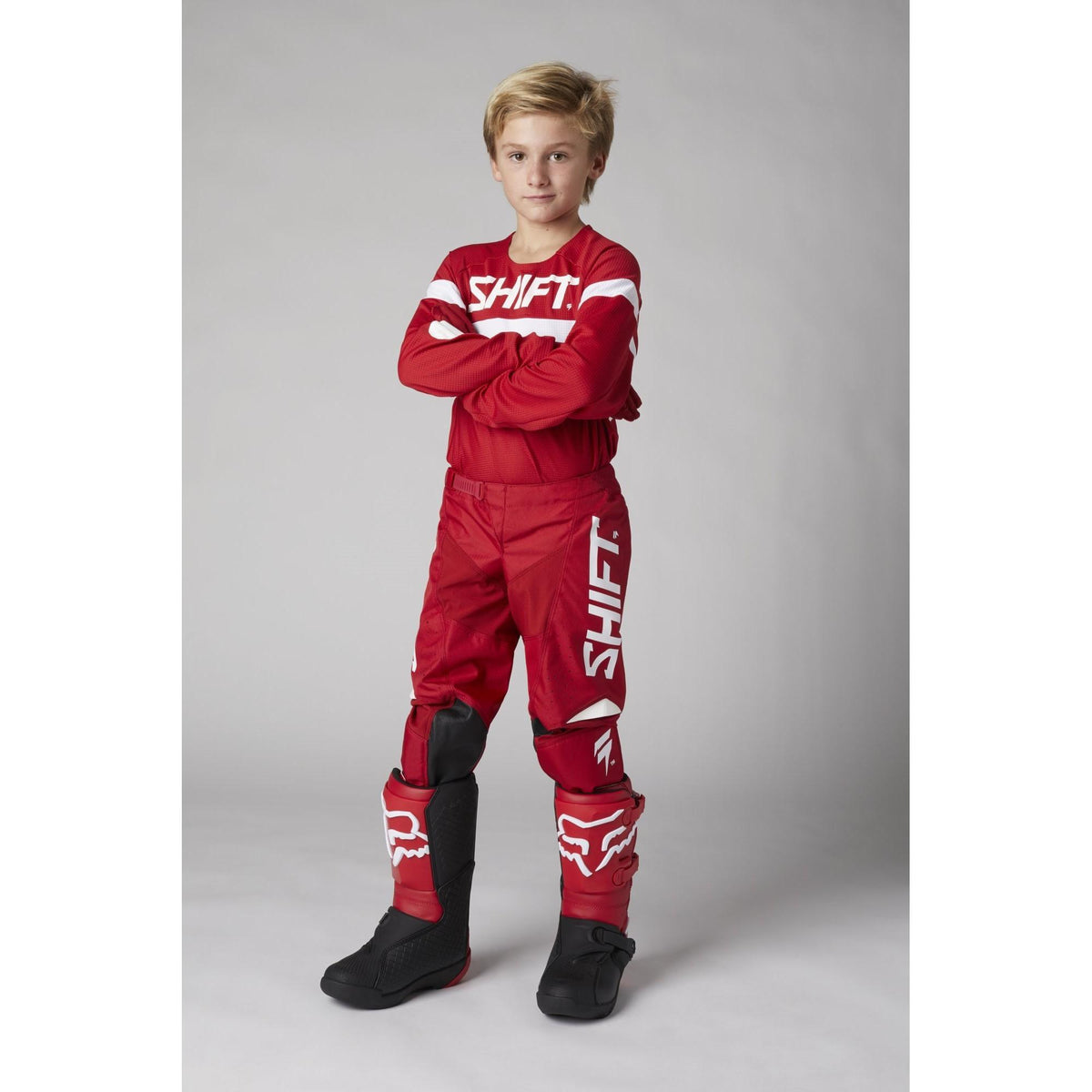 Pantalon Moto Niño Whit3 Label Trac Rojo Shift - Rideshop