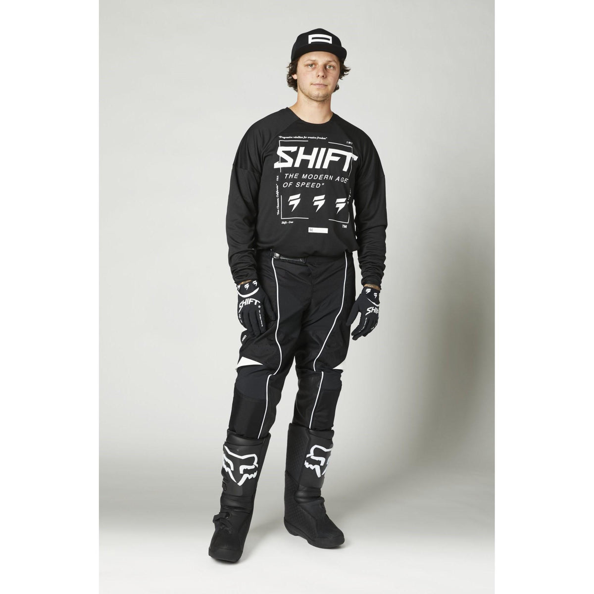 Polera Moto Whit3 Label Bliss Negro/Blanco Shift - Rideshop