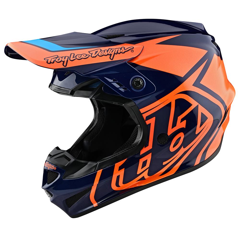 Casco de Moto Gp Azul/Naranjo Troy Lee Designs - Rideshop