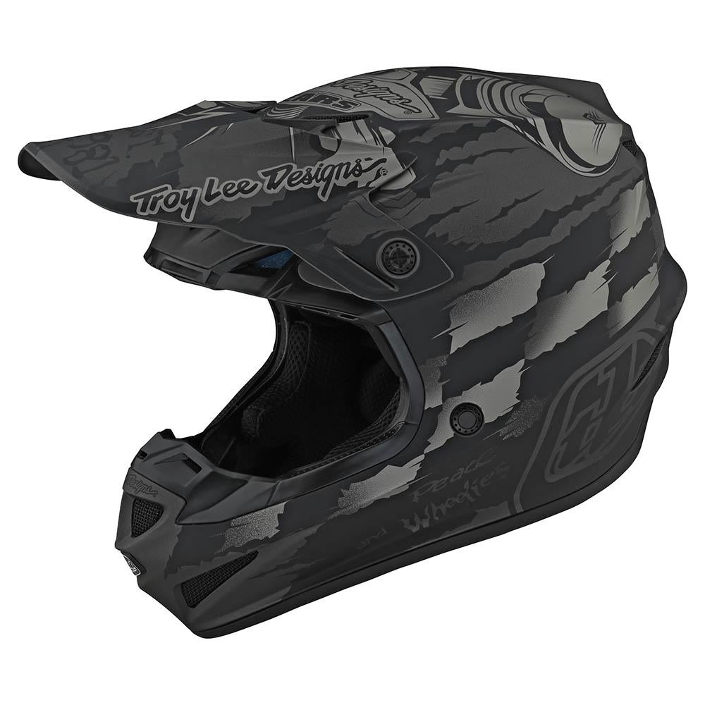 Casco de Moto Se4 Polyacrylite Strike Negro/Gris Troy Lee Designs - Rideshop