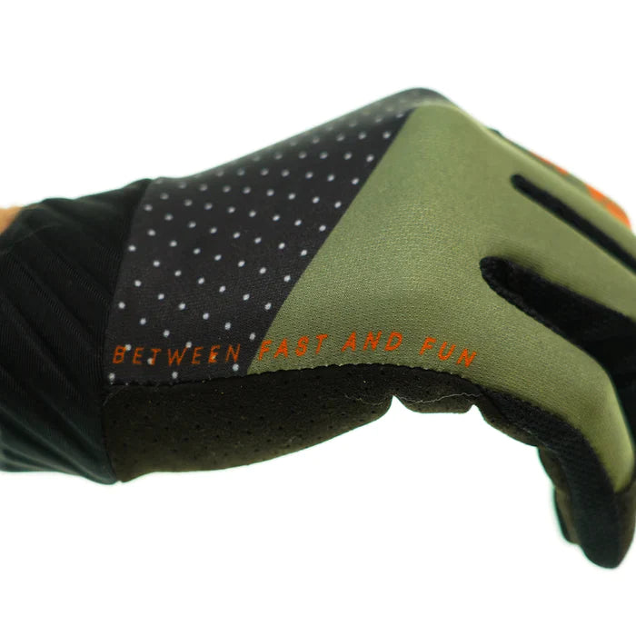 Guante Handup PRO RACE OLIVE/ORANGE - Rideshop