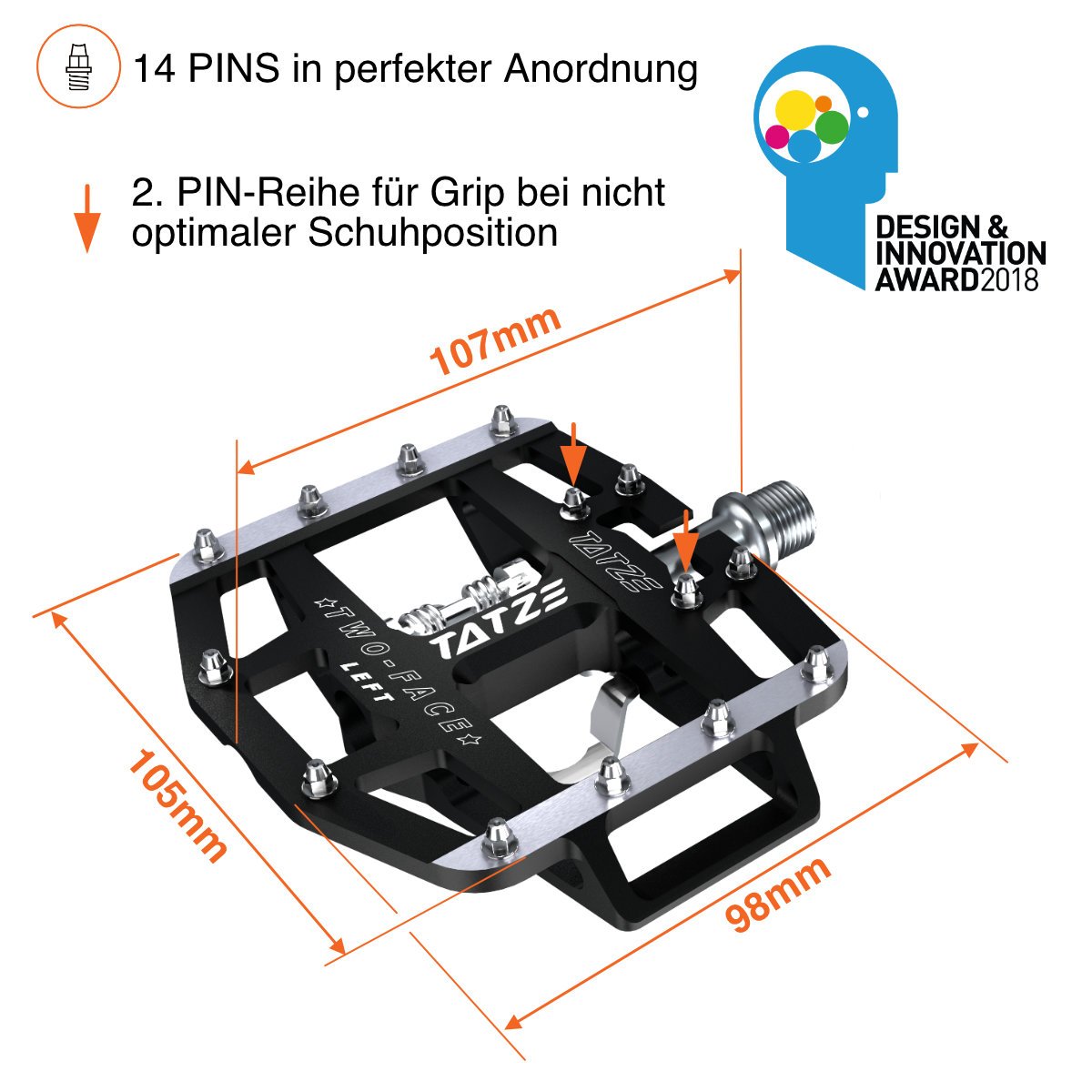 Pedal de Plataforma y Fijación Two-Face Tatze - Rideshop