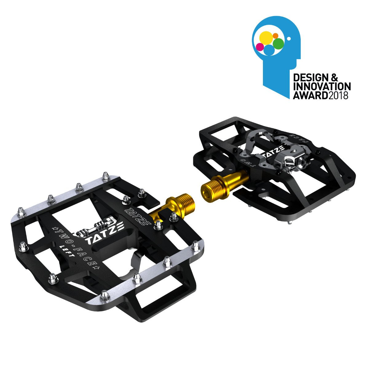 Pedal de Plataforma y Fijación Two-Face Titanio Tatze - Rideshop