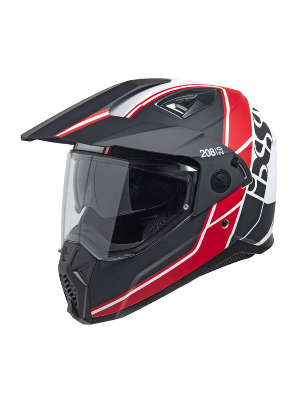 IXS Casco De Calle Enduro 208 2.0 Negro Matte Rojo - Rideshop