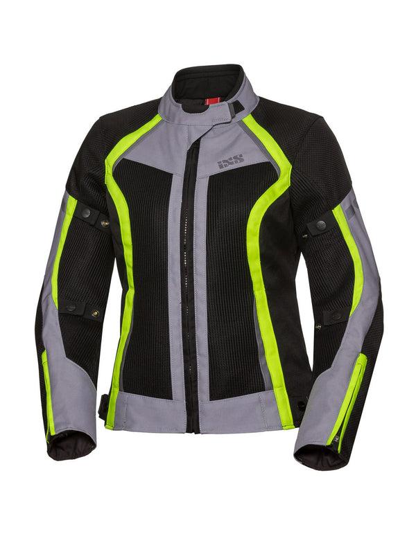 Ixs Chaqueta Sport Mujer Andorra-Air Negro Gris Amarillo - Rideshop