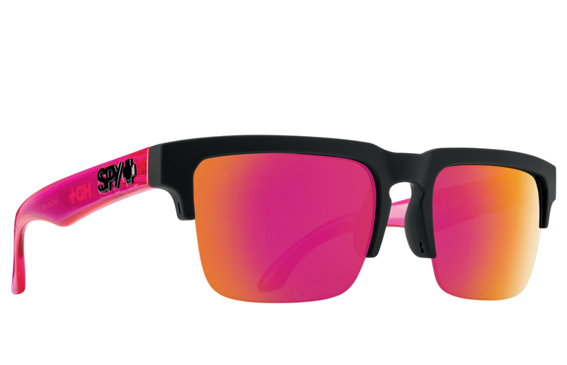 Anteojos SPY Helm 5050 Soft Matte Black Translucent Pink- HD Plus Gray Green con Lente Pink Spectra - Rideshop