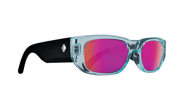 Anteojos Genre Translucent Aqua Matte Black Happy Gray With Purple Spectra Mirror - Rideshop