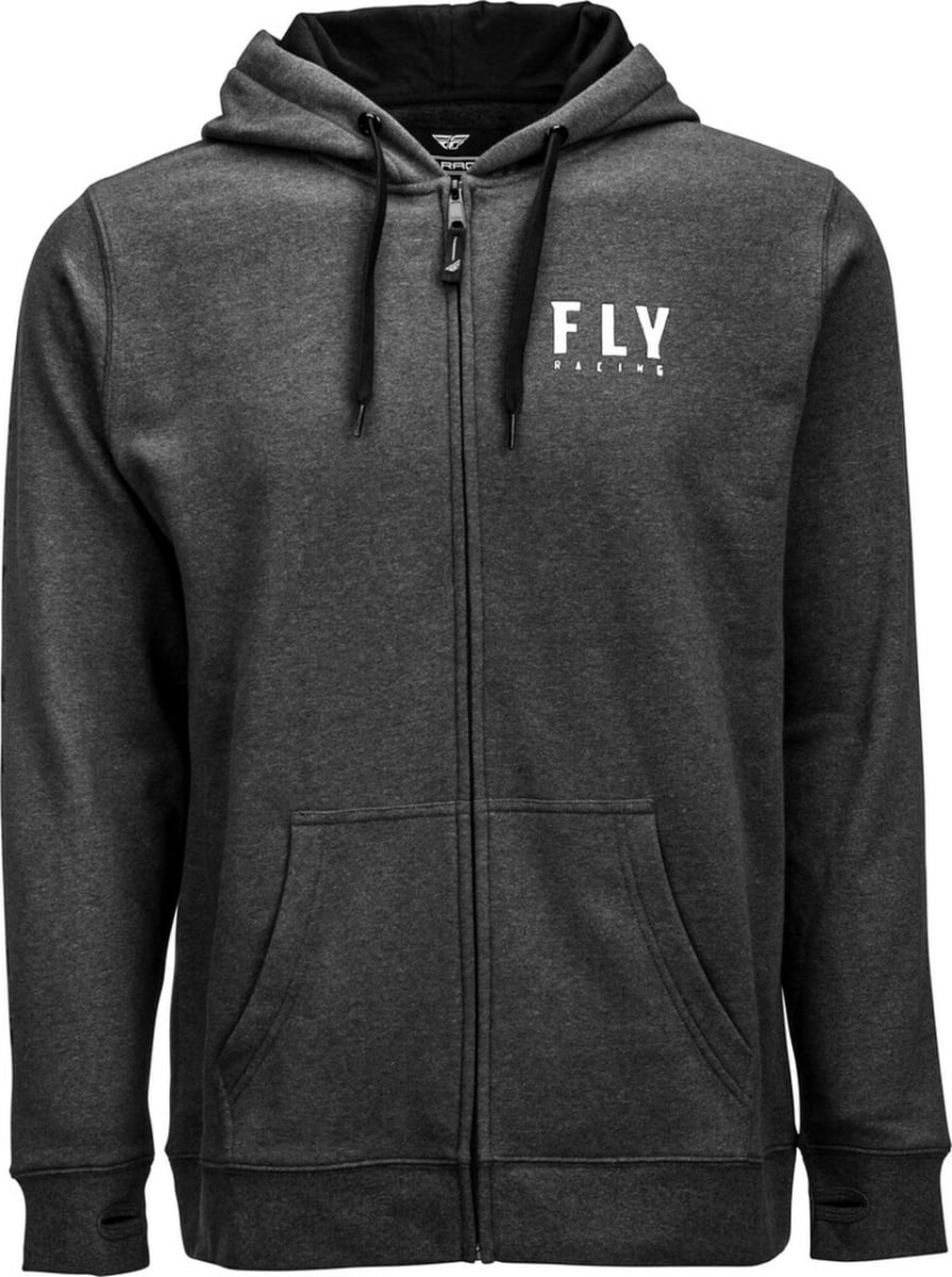 Fly Racing Poleron Fly Logo Zip Up Dark Charcoal - Rideshop
