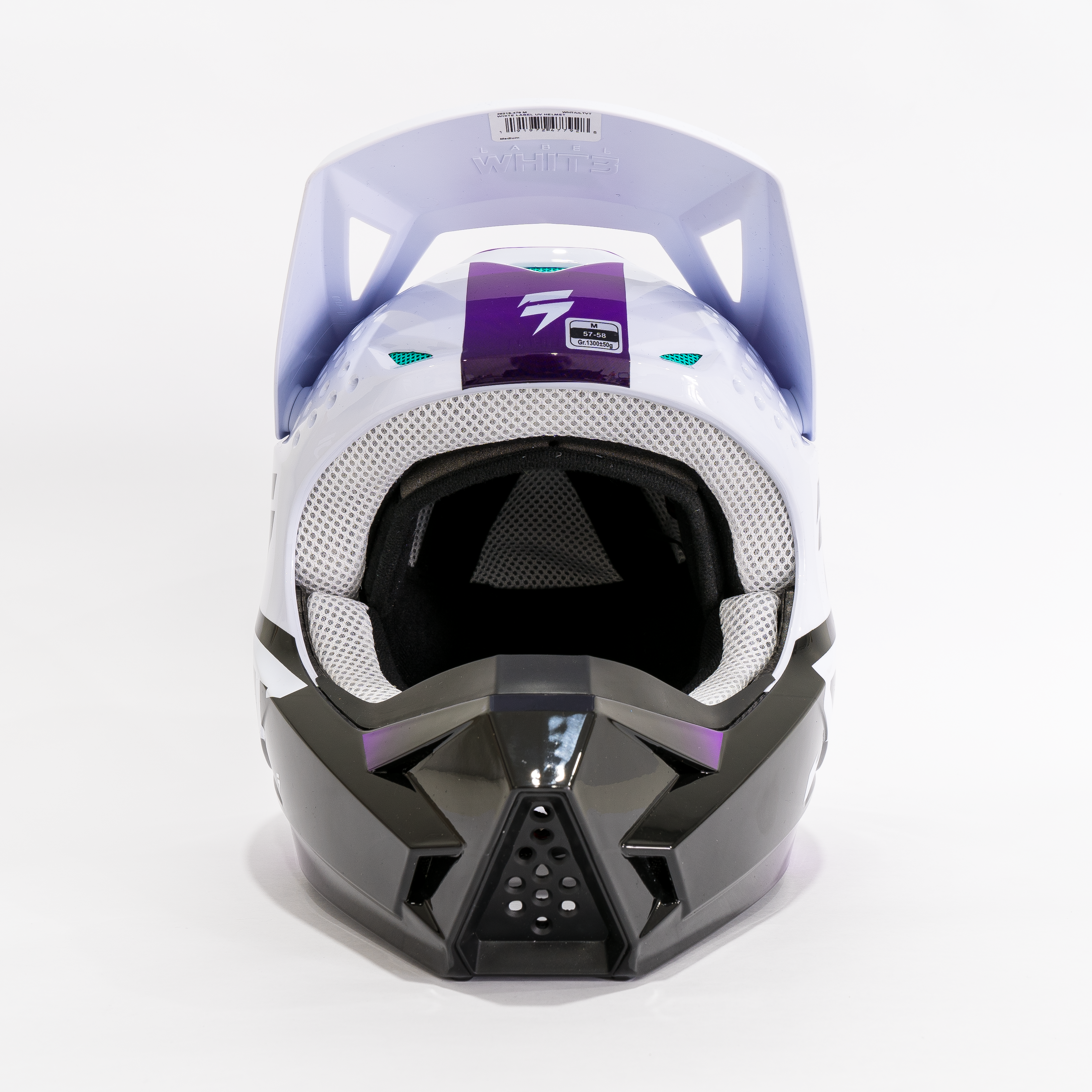 Shift Casco Moto Niño White Label Uv Blanco/Morado - Rideshop
