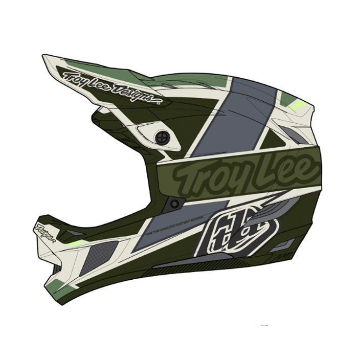 Casco de Bicicleta D4 Composite Team Military Troy Lee Designs - Rideshop