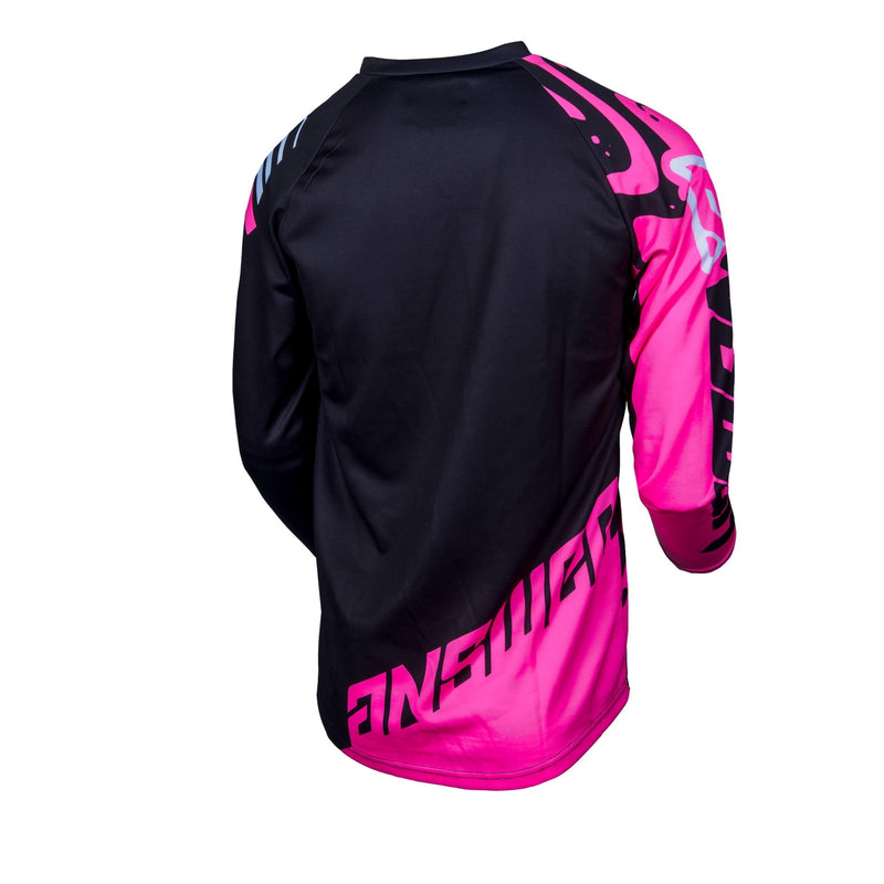 Answer - Jersey Moto Mujer Syncron Flow Flo Pink/Black/White-Rideshop