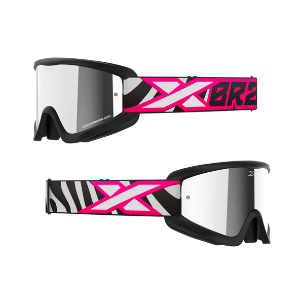 Antiparra EKS Flat Out Mirror Flo Pink/Zebra - Rideshop