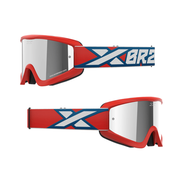 Antiparra EKS Flat Out Mirror Red/White/Blue - Rideshop