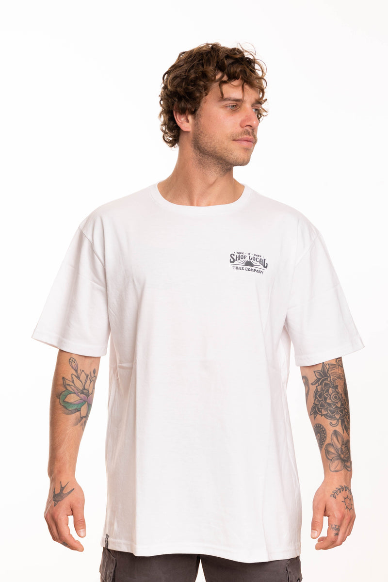 Toke Polera Shop Local Blanca - Rideshop