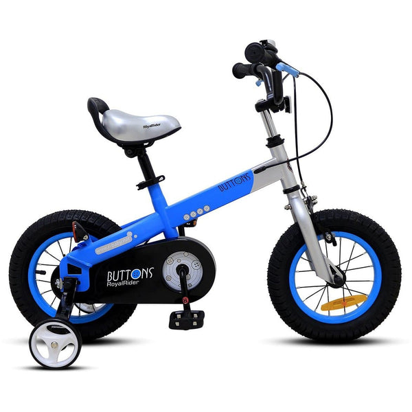 BICICLETA ROYAL BABY - BICICLETA NIÑO ARO 12 MATT BUTTONS AZUL - Rideshop