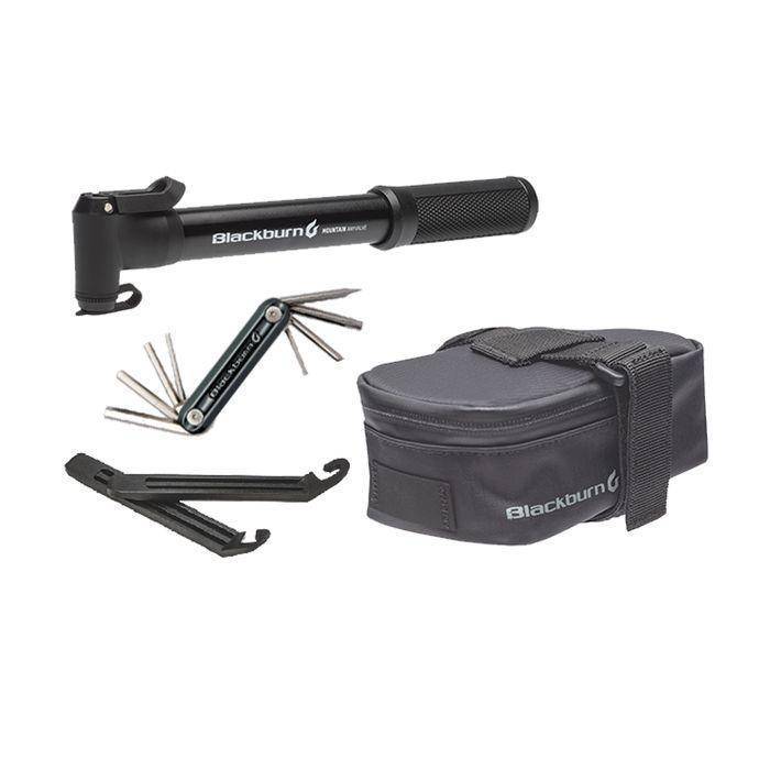 Bolso Asiento Bicicleta Kit Herramientas y Bombin Negro Blackburn