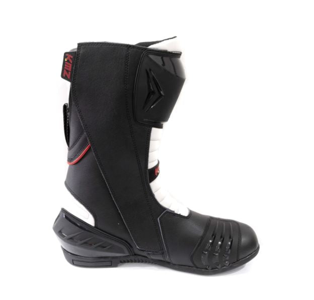 Botas Moto Qatar Negro/Blanco/Rojo KMZ - Rideshop