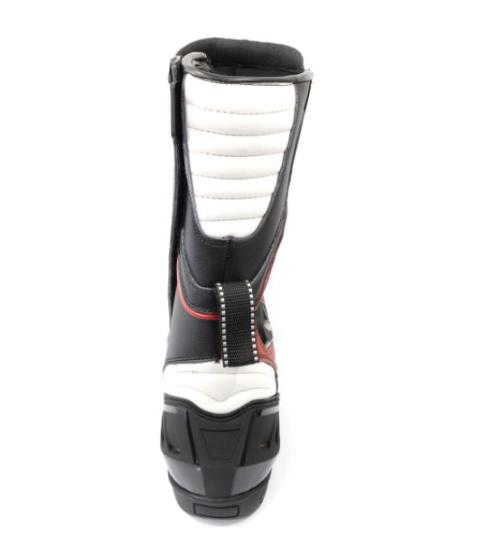 Botas Moto Qatar Negro/Blanco/Rojo KMZ - Rideshop