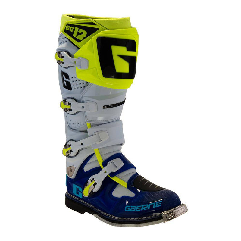 Botas de Moto Sg-12 Azul Blanco Fluor Gaerne - Rideshop