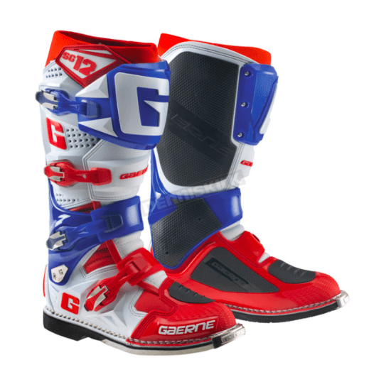 Botas de Moto Sg-12 Blanco Azul Rojo Gaerne - Rideshop