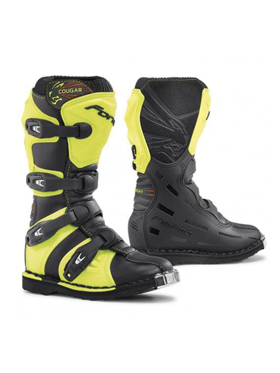 Botas Forma Cougar Niños Negra Fluor - Rideshop