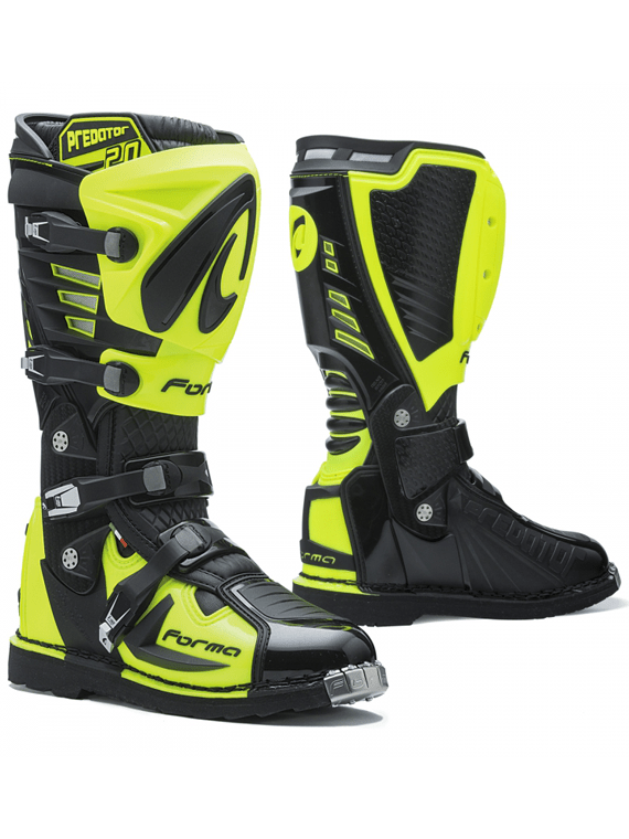 Botas Forma Predator 2.0 Black Yellow Fluor - Rideshop