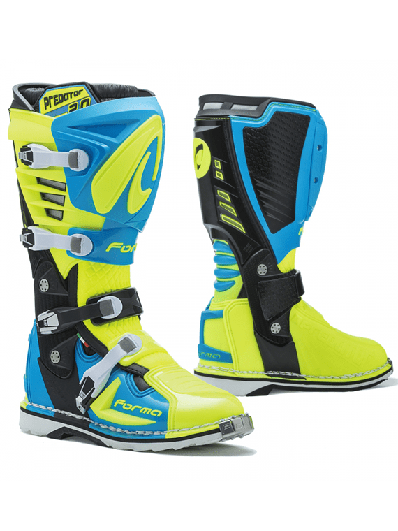 Botas Forma Predator 2.0 Light Blue Yellow Fluor - Rideshop