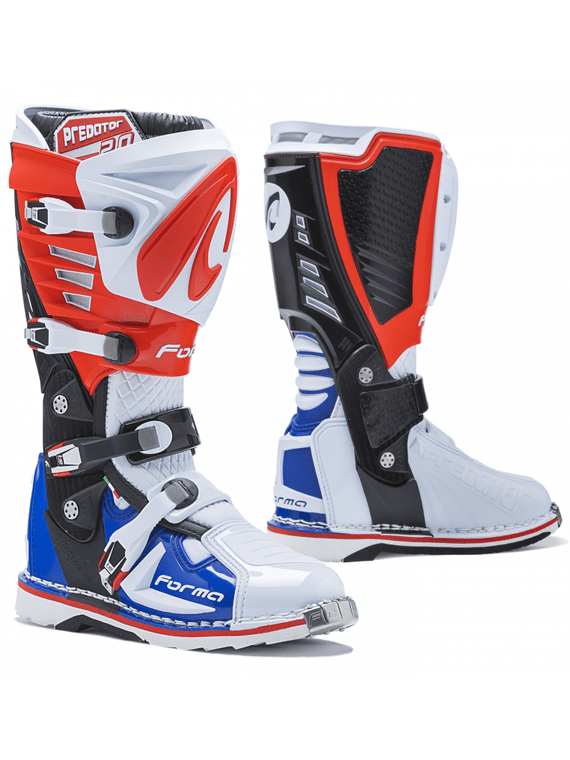 Botas Forma Predator 2.0 White/Red/Blue - Rideshop