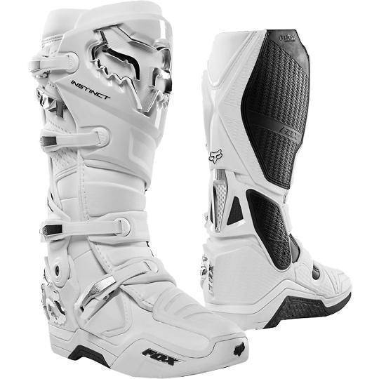 Botas Moto Instinct Blanco Plata Fox Racing - Rideshop