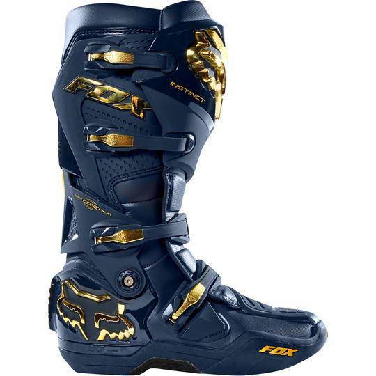 Botas Moto Instinct Boot Azul Gold Navy Fox Racing - Rideshop