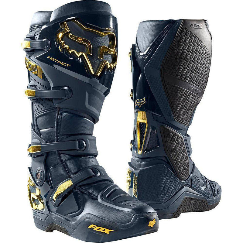 Botas Moto Instinct Boot Azul Gold Navy Fox Racing - Rideshop