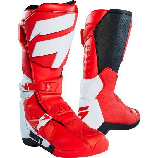Botas Moto White Label Rojo Shift - Rideshop